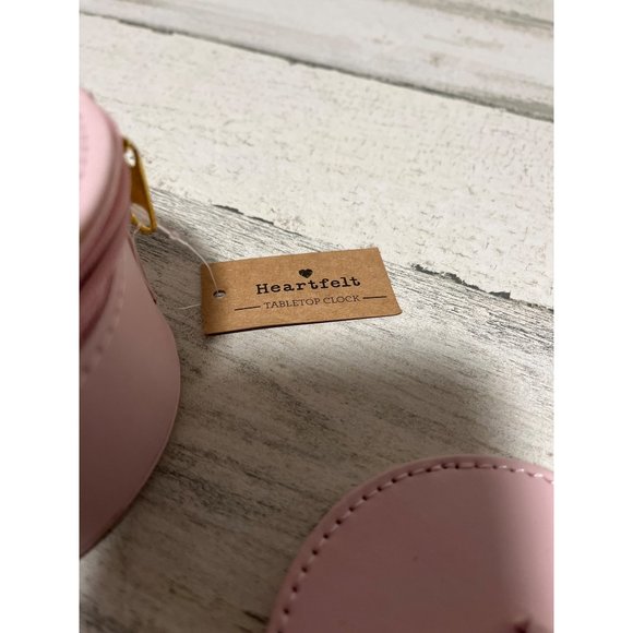 Heartfelt Collection tabletop clock in pink zippered case. NWT - Picture 5 of 6